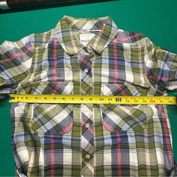 NWT Tommy Bahama Maui Madras Midi Shirt Dress Green Blue Red Plaid XS - Picture 9 of 10